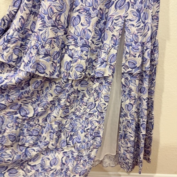 ASTR Viona Maxi Dress In Blue White Multi One Size NWT - Picture 5 of 8